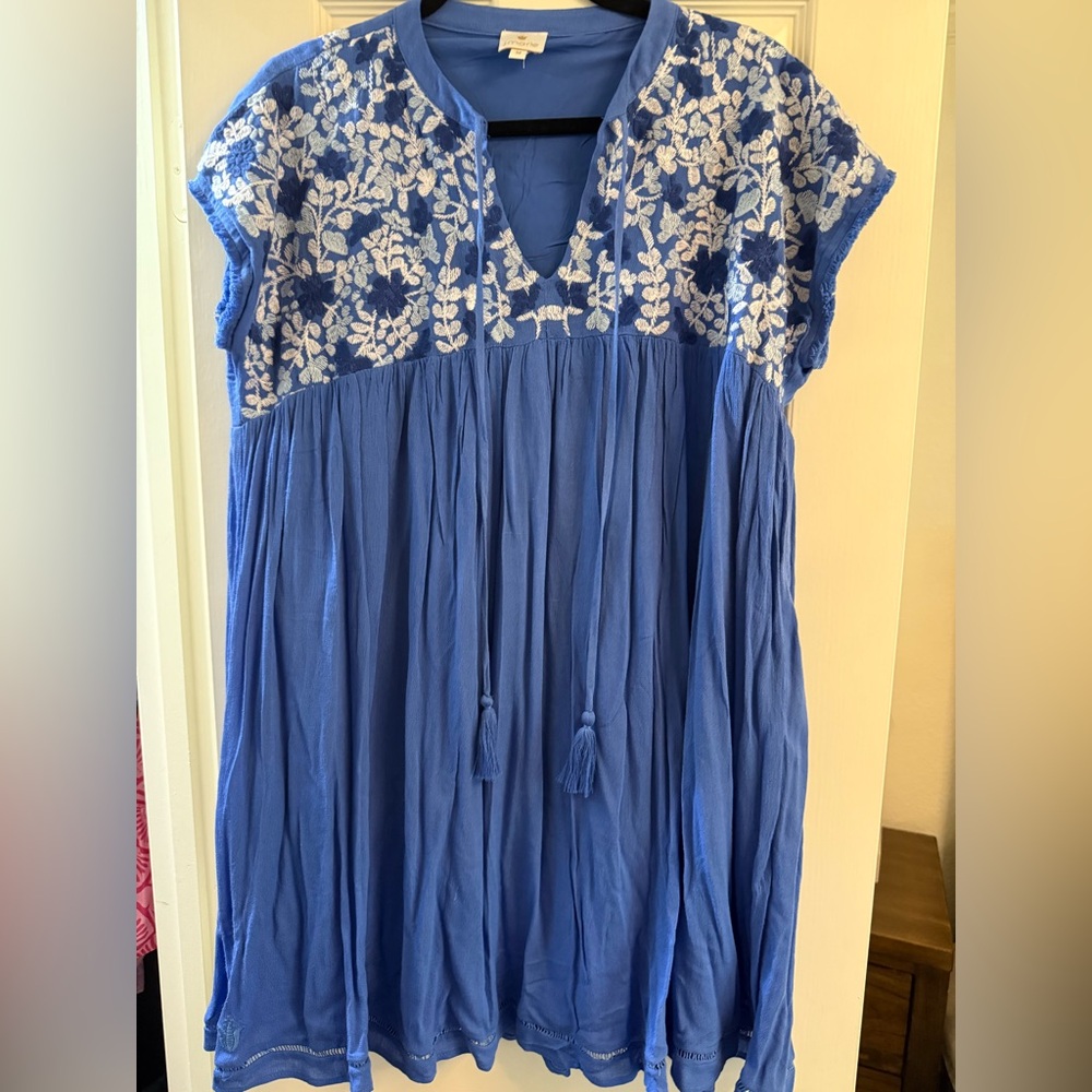 J.Marie Embroidered babydoll dress